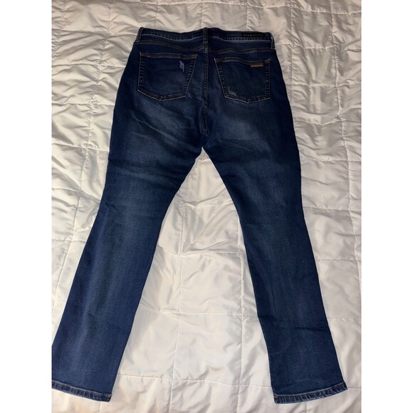 Rock & Republic Berlin Jeans 16M Dark Wash Gold Detail Distressed Straight Leg - Picture 5 of 14
